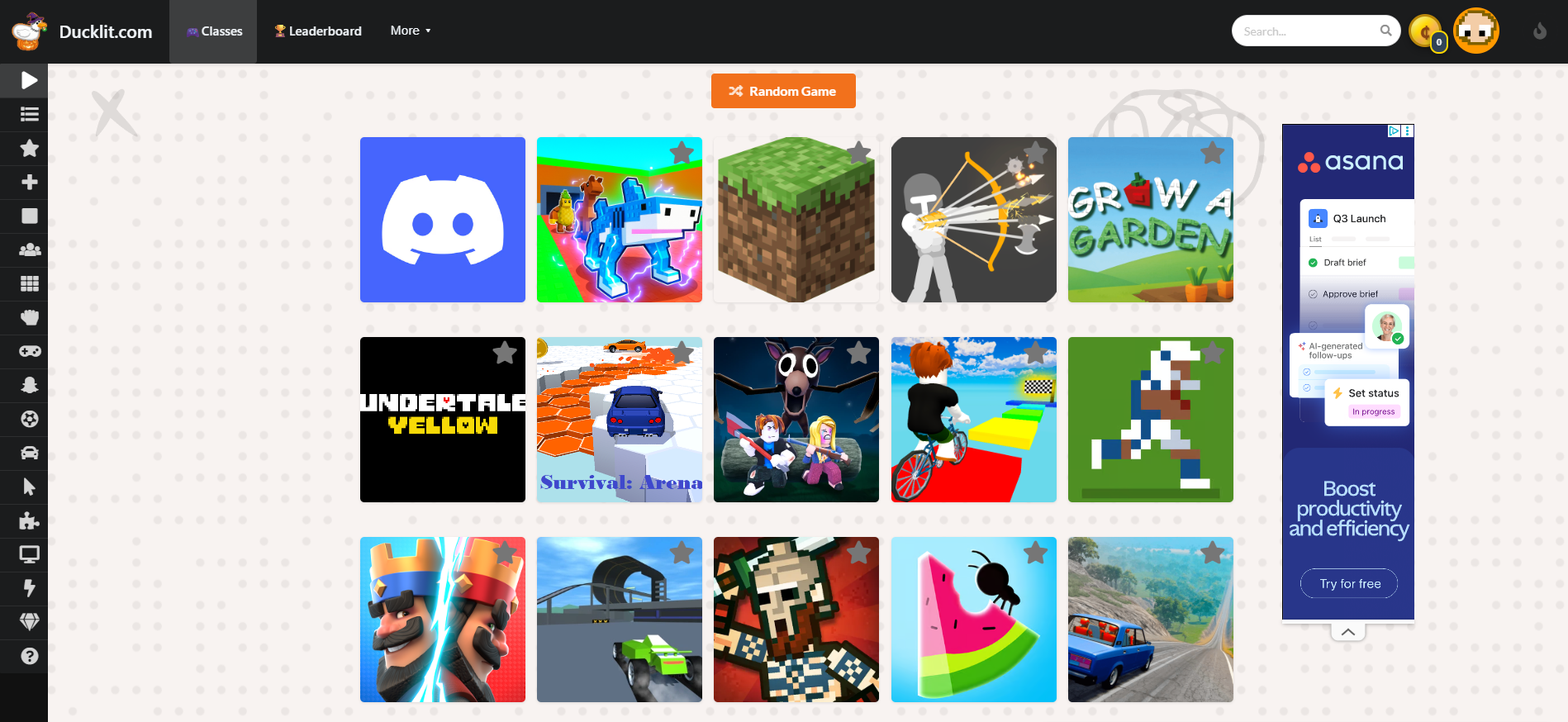 Vertical rectangle ad in games list